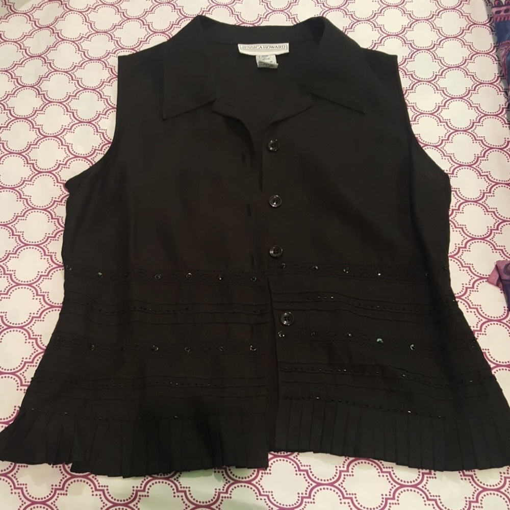 Black Sequence Vest